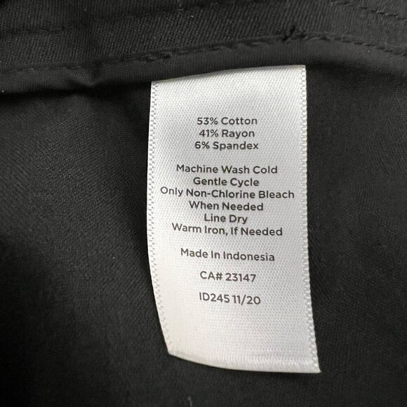 Talbots Chatham Crop Pant Black Womens Size 6P Side Zipper - Picture 9 of 9